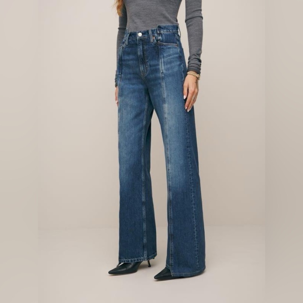 Reformation Cary High Rise Slouchy Wide Leg Jeans